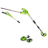 Greenworks 8 Inch 40V Cordless Pole Saw with Hedge Trimmer Attachment 2.0 AH Battery Included...