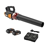 Worx 40V Turbine Leaf Blower Cordless with Battery and Charger, Brushless Motor Blowers for Lawn...