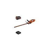 BLACK+DECKER 40V MAX Hedge Trimmer, Cordless, 24-Inch Blade, Battery and Charger Included (LHT2436)