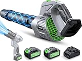 Electric Leaf Blower Cordless, 900,000 RPM, 2 x 4.0Ah Batteries & Charger, Handheld Leaf Blowers for...