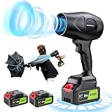 Electric Cordless Leaf Blower 300000RPM Handheld Leaf Blower 2 X 4.0Ah Batteries and Charger...