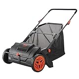 VEVOR Push Lawn Sweeper, 21inch Leaf & Grass Collector, Heavy Duty Thickened Steel Durable to Use...