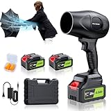 Electric-Cordless-Leaf-Blower - 600000RPM Handheld Leaf Blower - 2 X 4.0Ah Batteries and Charger...