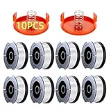 10 Pack Weed Eater String Compatible with Black+Decker, AF-100 0.065' Weed Wacker String Refill...