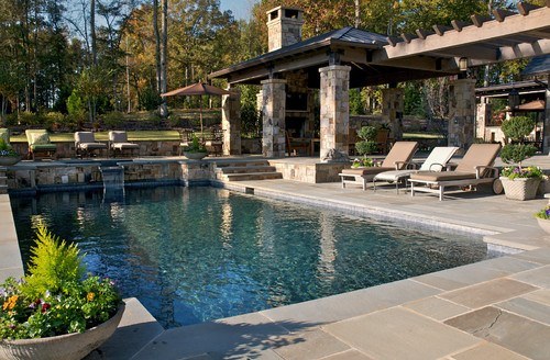 17 you dont see many indoor pools unless theyre in mega mansion type homes i like the style of this pool its simple and has nice stone elements - Backyard Pool Designs Landscaping Pools 17 you dont see many indoor pools unless theyre in mega mansion type homes i like the style of this pool its simple and has nice stone elements - Backyard Pool Designs Landscaping Pools