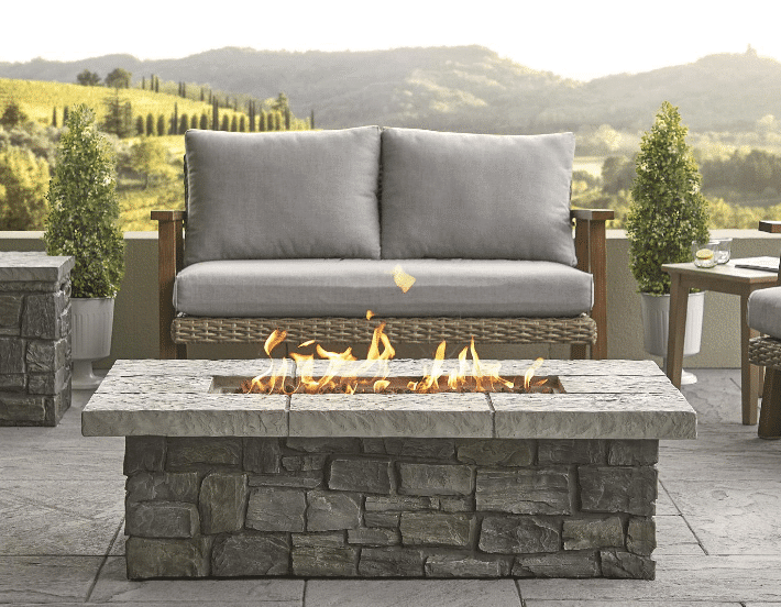 Real Flame C11812LP Sedona 52-Inch Rectangle LP Fire Table